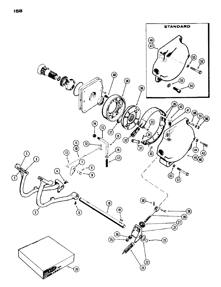 Схема запчастей Case IH 530 - (158) - BRAKE SYSTEM, 530 SERIES (06) - POWER TRAIN