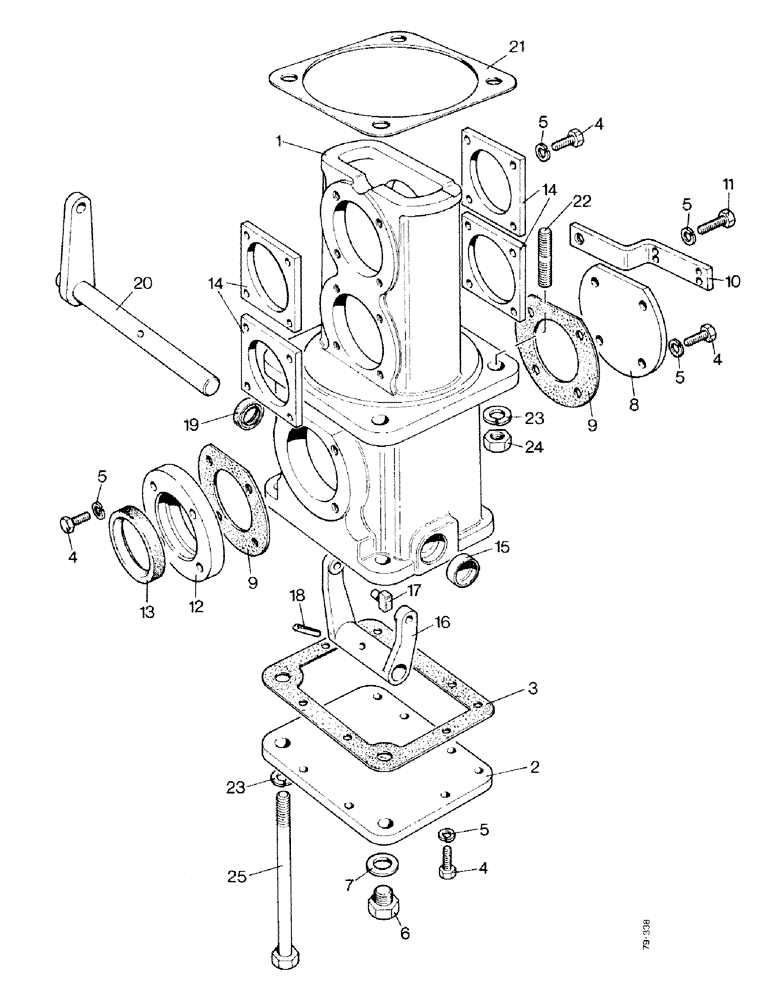 Схема запчастей Case IH 1490 - (D21-1) - CASE FOR TRANSFER GEARBOX, DAVID BROWN AXLE, MFD MODEL (03) - POWER TRAIN