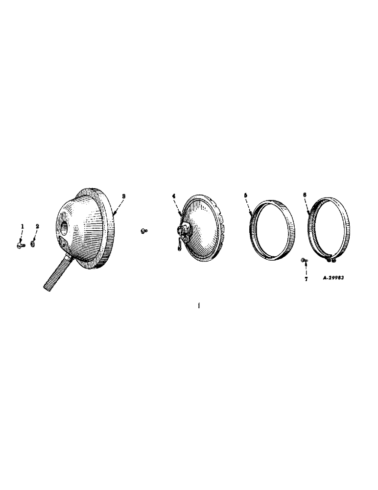 Схема запчастей Case IH 230 - (098) - ELECTRICAL SYSTEM, HEADLIGHTS OR REAR LIGHT, SEALED BEAM (06) - ELECTRICAL SYSTEMS