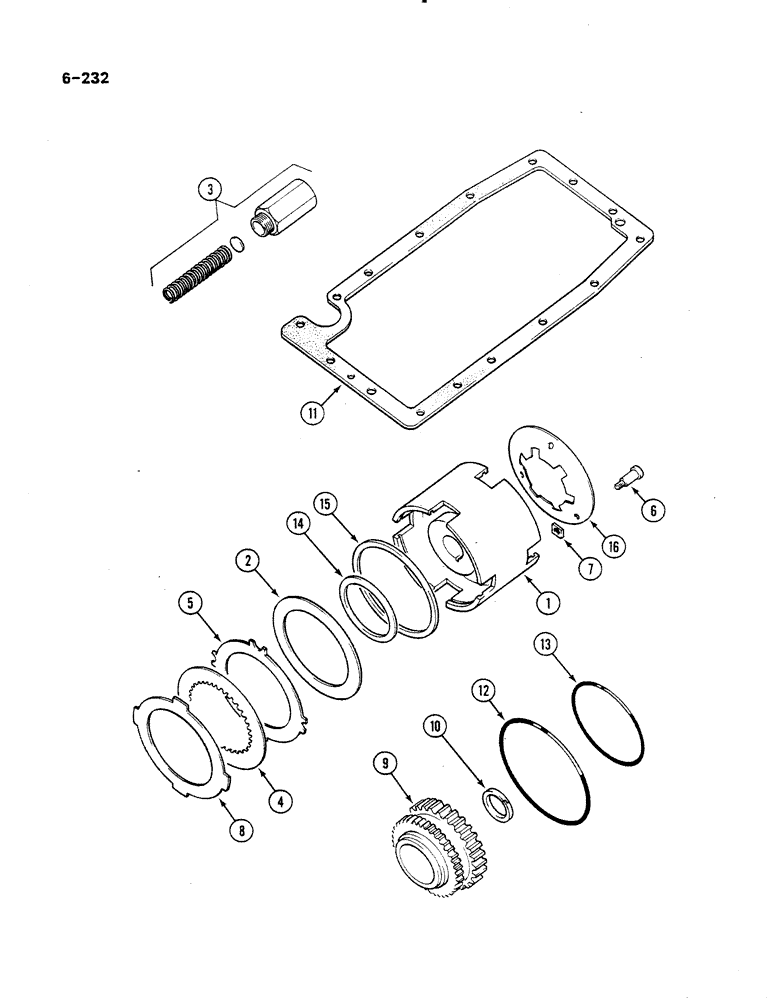 Схема запчастей Case IH 485 - (6-232) - TORQUE AMPLIFIER, HEAVY DUTY UPDATE PACKAGE (06) - POWER TRAIN