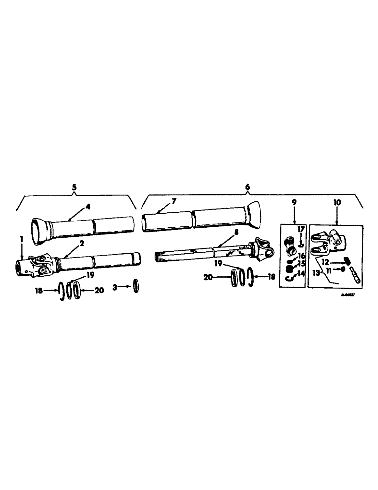 Схема запчастей Case IH 105 - (A-23) - POWER DRIVE AND SHIELDS 