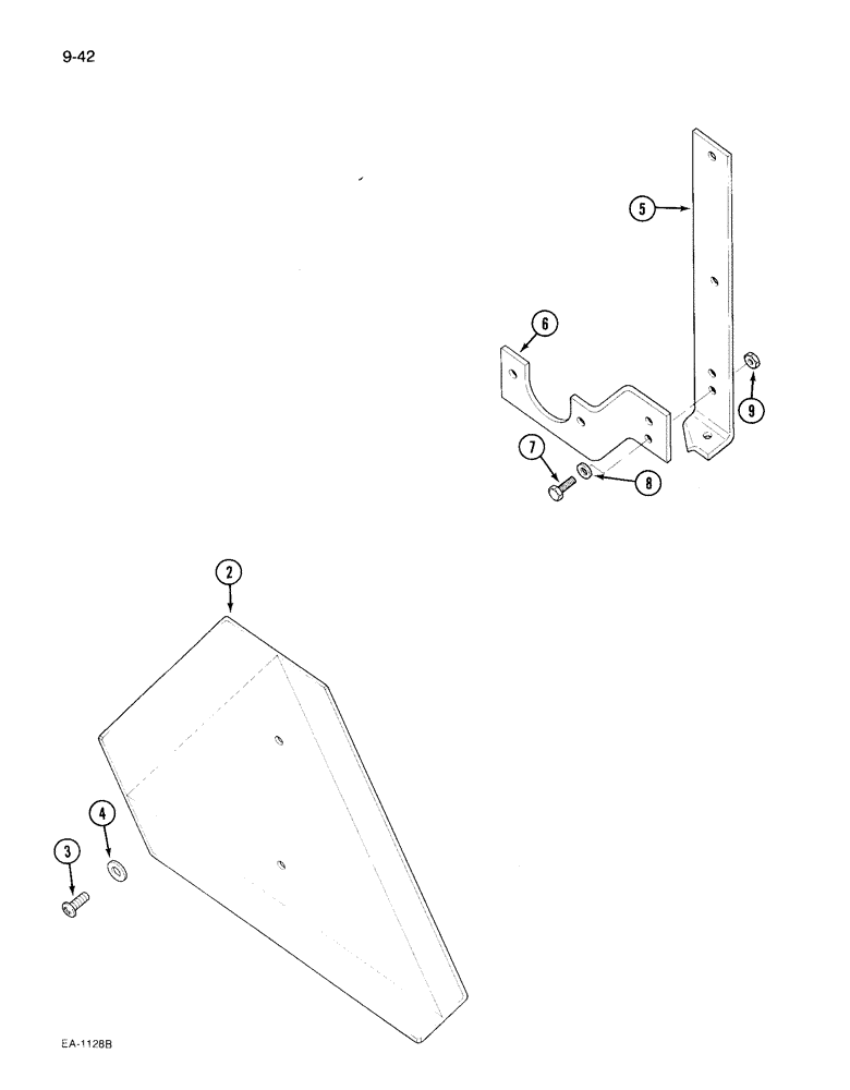 Схема запчастей Case IH 495 - (9-042) - SLOW MOVING VEHICLE EMBLEM (09) - CHASSIS/ATTACHMENTS