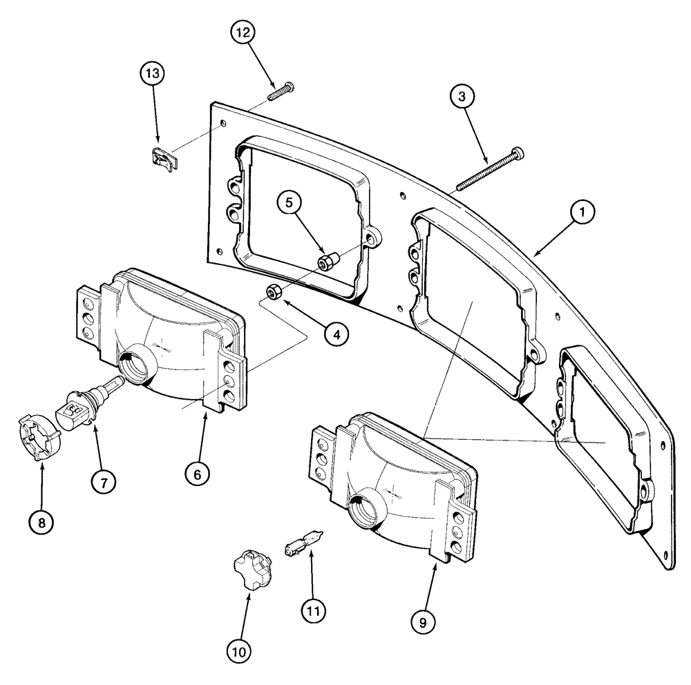 Схема запчастей Case IH 2155 - (4-42) - DRIVE AND FLOOD LAMP ASSEMBLY (06) - ELECTRICAL SYSTEMS