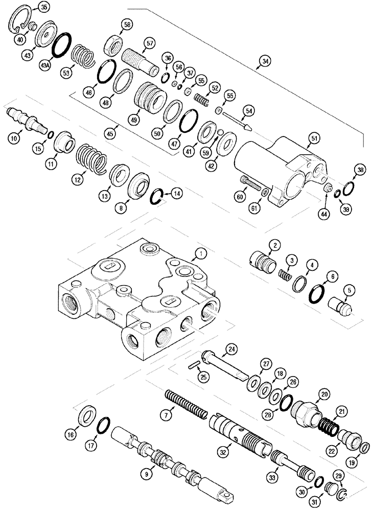 Схема запчастей Case IH MX100 - (08-26) - REMOTE VALVE ASSEMBLY (08) - HYDRAULICS