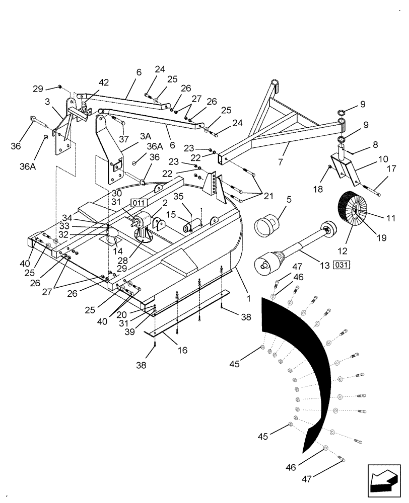 Схема запчастей Case IH RC84HD - (002) - MAIN ASSEMBLY 