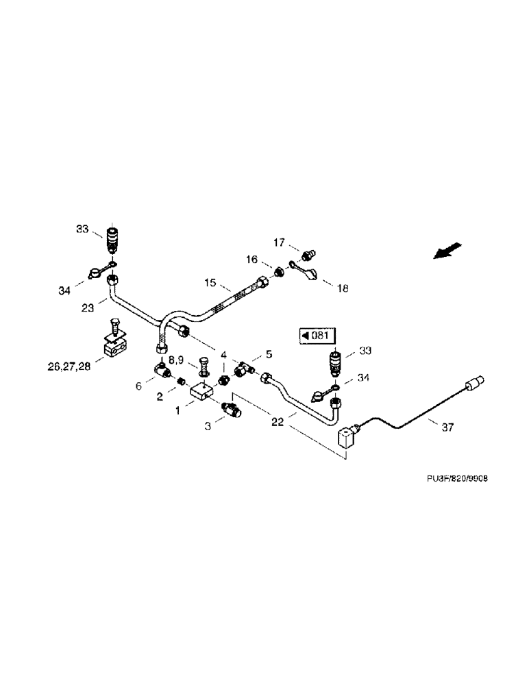 Схема запчастей Case IH PU3F0 - (19) - HYDRAULICS, PU3FO (35) - HYDRAULIC SYSTEMS