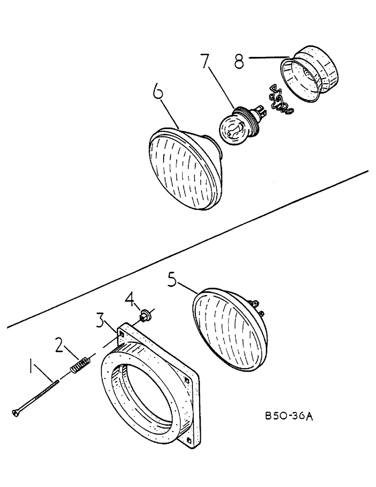 Схема запчастей Case IH HYDRO 84 - (08-014) - HEADLIGHT (06) - ELECTRICAL