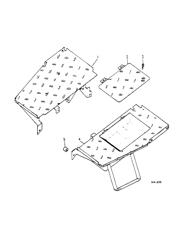 Схема запчастей Case IH 574 - (13-007) - PLATFORM, MOUNTING STEP AND TOOLBOX (05) - SUPERSTRUCTURE