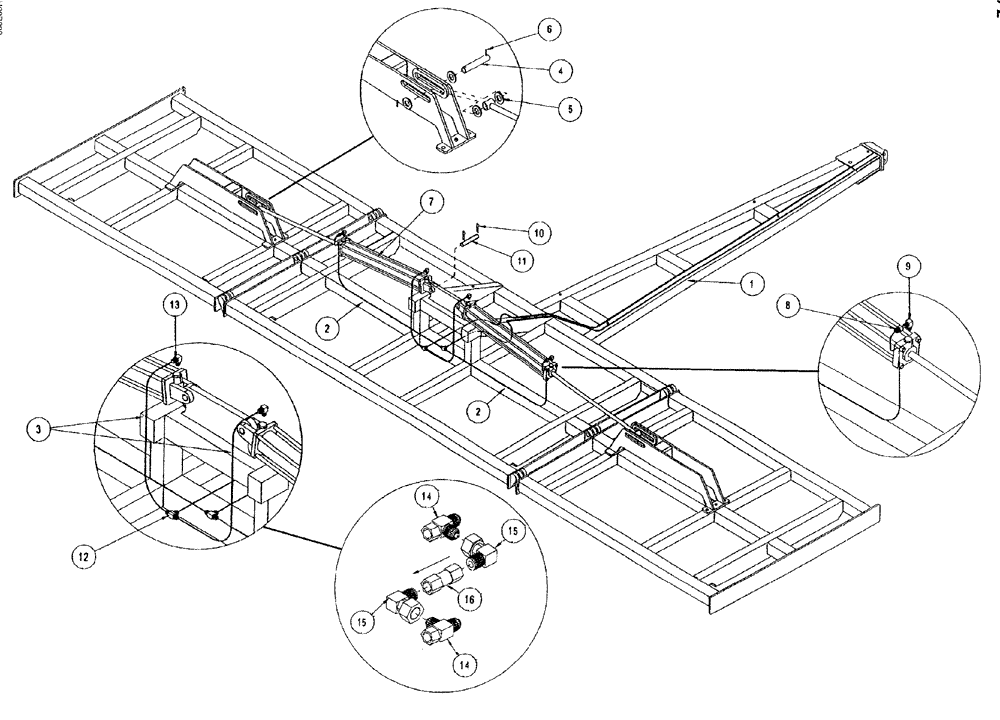 Схема запчастей Case IH NFX - (8-02) - HYDRAULIC WING LIFT SYSTEM (08) - HYDRAULICS