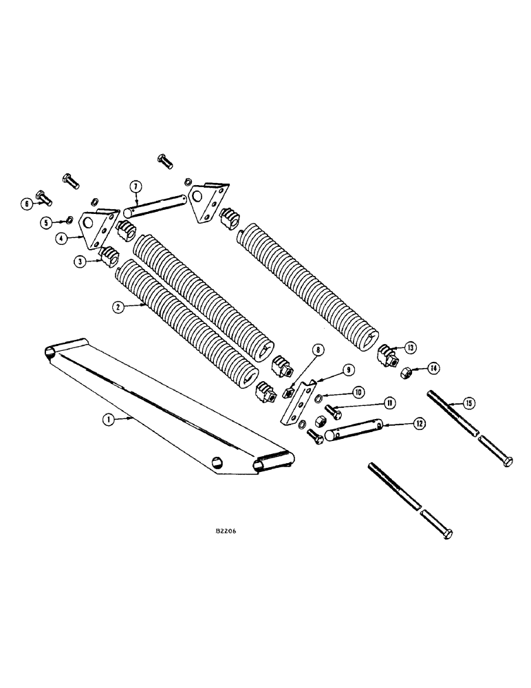 Схема запчастей Case IH 950 - (36) - TENSION SPRING HEADER FLOTATION 