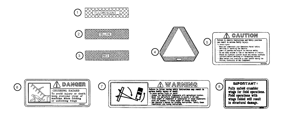 Схема запчастей Case IH CRUMBLER - (90.108.03.02) - DECALS (09) - CHASSIS/ATTACHMENTS