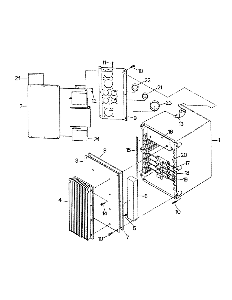 Схема запчастей Case IH CP-1400 - (02-15) - ELECTRONIC CONTROL CENTER ASSEMBLY (06) - ELECTRICAL