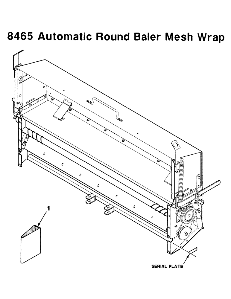 Схема запчастей Case IH 8465 - (9-41) - MESH WRAP SERIAL PLATE LOCATION, 8465 AUTOMATIC ROUND BALER MESH WRAP Decals & Attachments