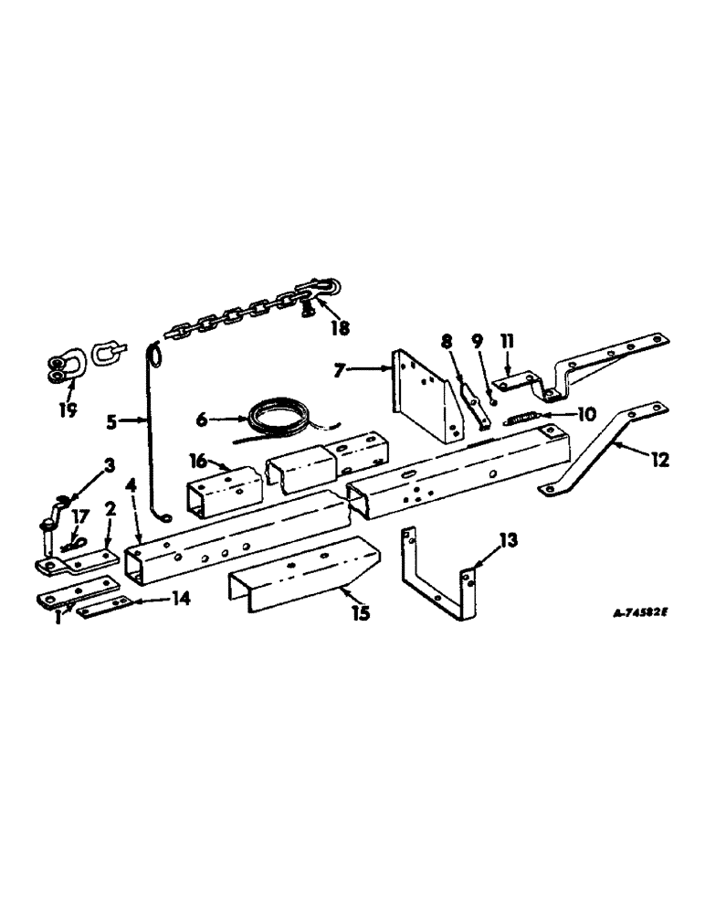 Схема запчастей Case IH 440 - (F-04) - HITCH 