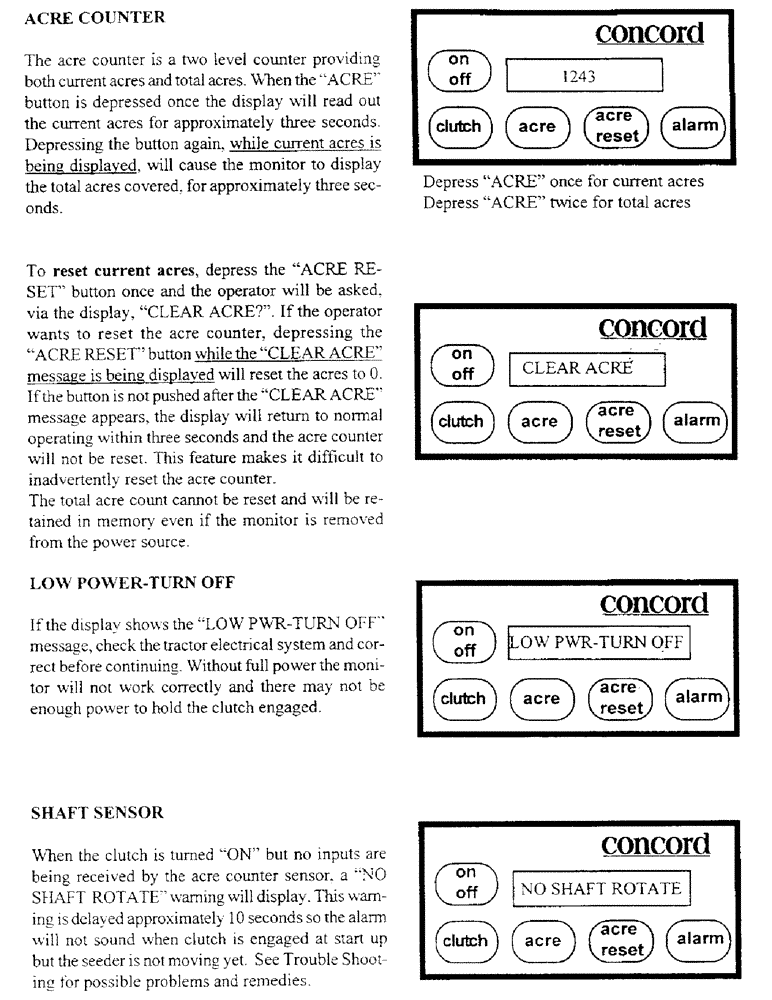 Схема запчастей Case IH 3503 - (C26) - ACRE COUNTER/LOW POWER-TURN OFF/SHAFT SENSOR 