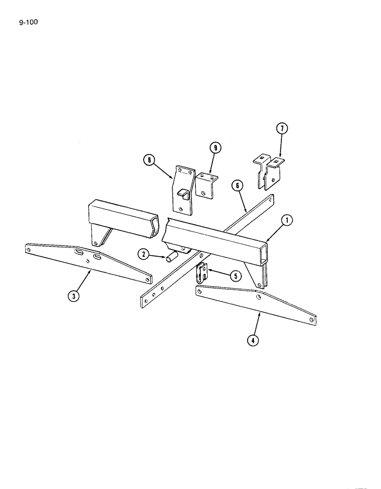 Схема запчастей Case IH 7200 - (9-100) - PRESS WHEEL GANG REAR SUSPENSION (09) - CHASSIS/ATTACHMENTS