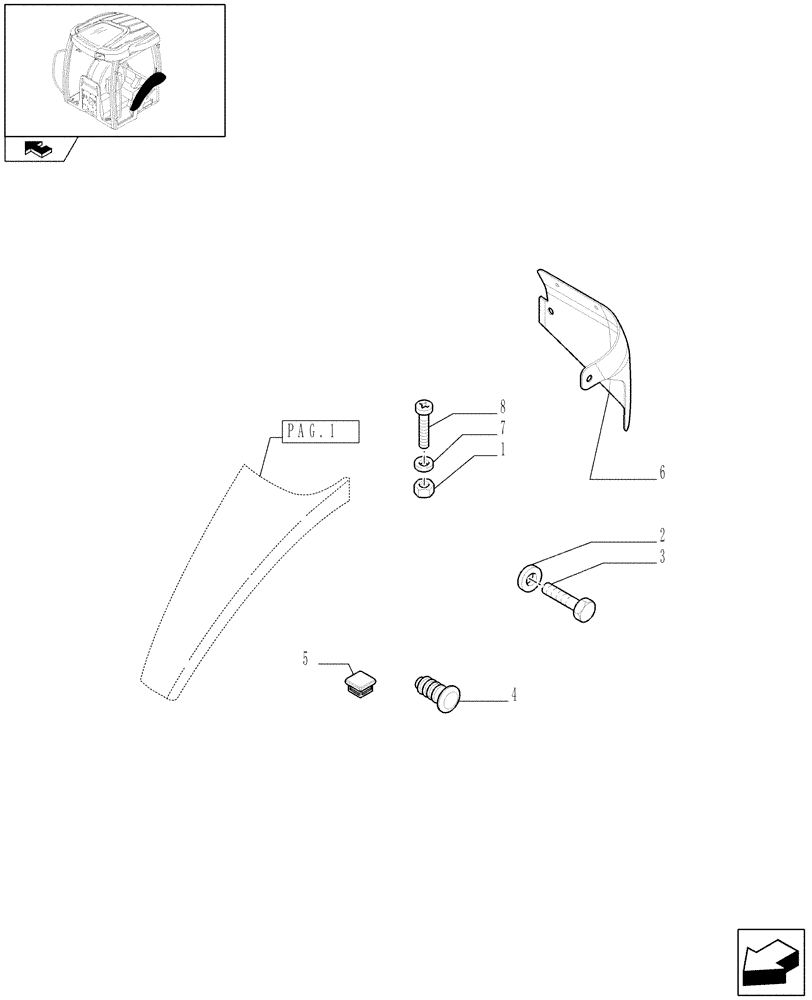 Схема запчастей Case IH PUMA 155 - (1.92.5[02]) - REAR FENDERS - MUDFLAP (10) - OPERATORS PLATFORM/CAB