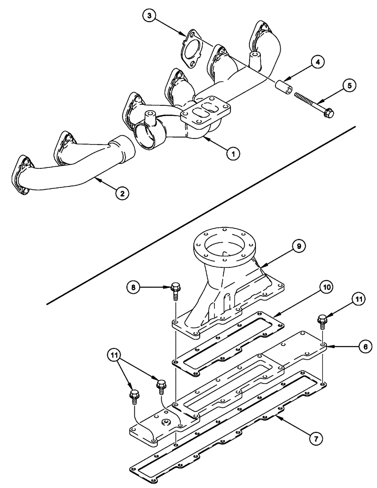 Схема запчастей Case IH FLX3300B - (02-028) - MANIFOLDS (01) - ENGINE