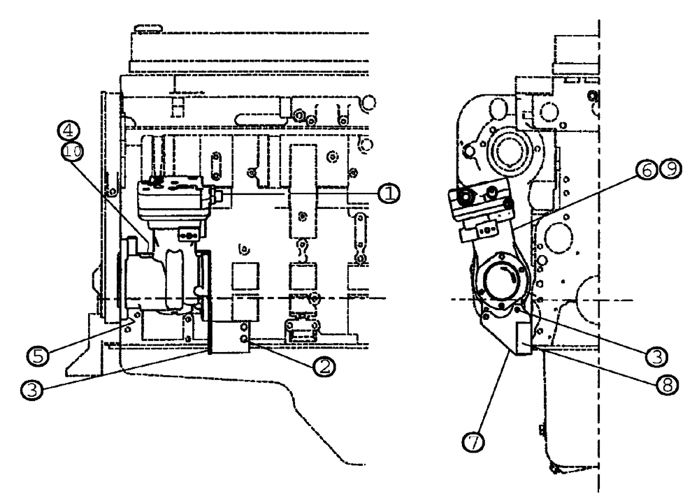 Схема запчастей Case IH FLX4300 - (02-009) - AIR COMPRESSOR ASSEMBLY (FLX4300) (01) - ENGINE