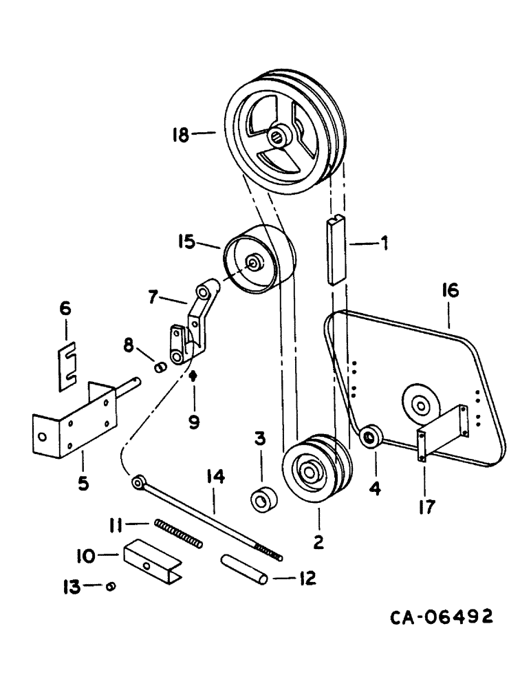 Схема запчастей Case IH 1460 - (17-033) - STRAW CHOPPER DRIVE Mounted Equipment