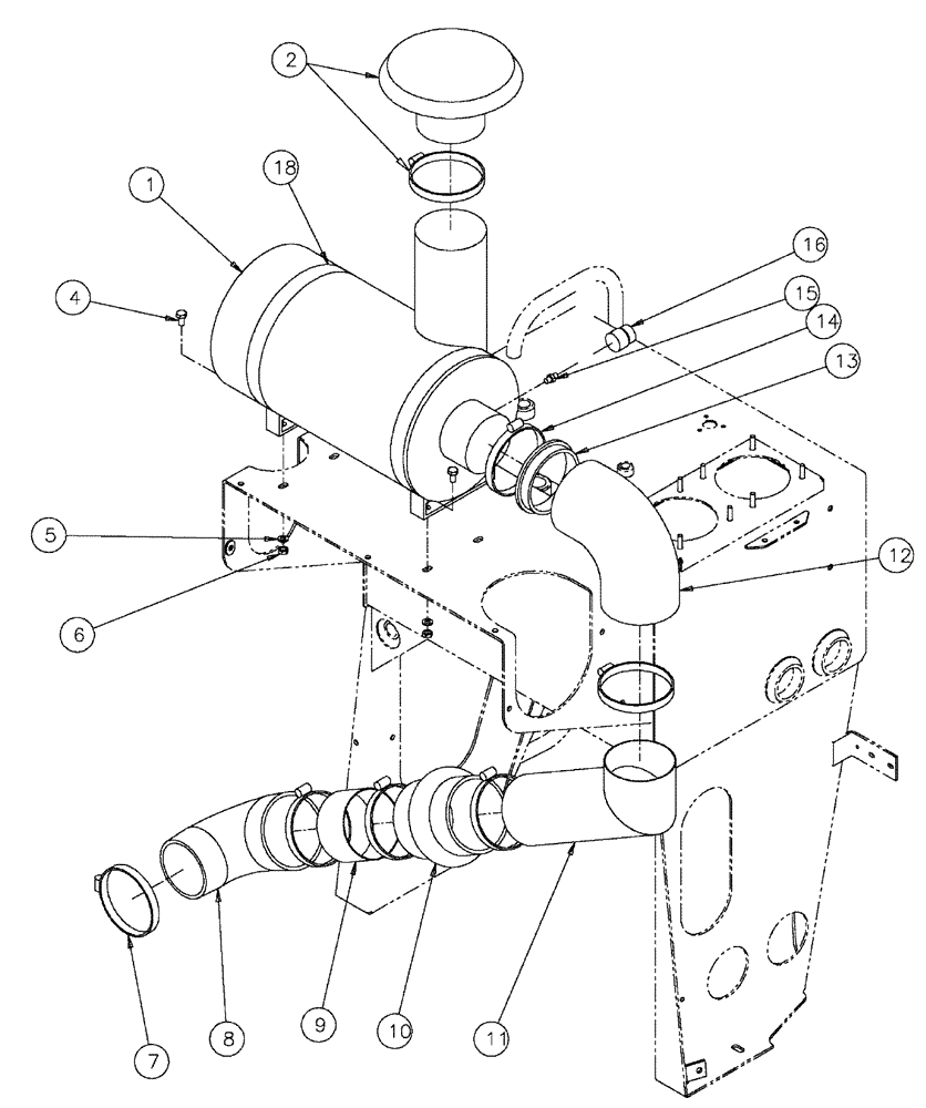 Схема запчастей Case IH SPX3200 - (03-031) - AIR CLEANER PACKAGE (01) - ENGINE