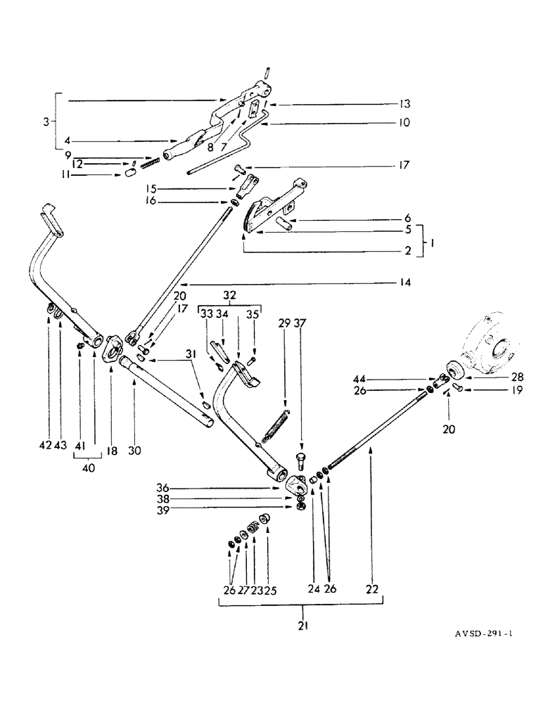 Схема запчастей Case IH FU-267D - (122) - PEDALS - FOOT BRAKE & HAND BRAKE (07) - BRAKES