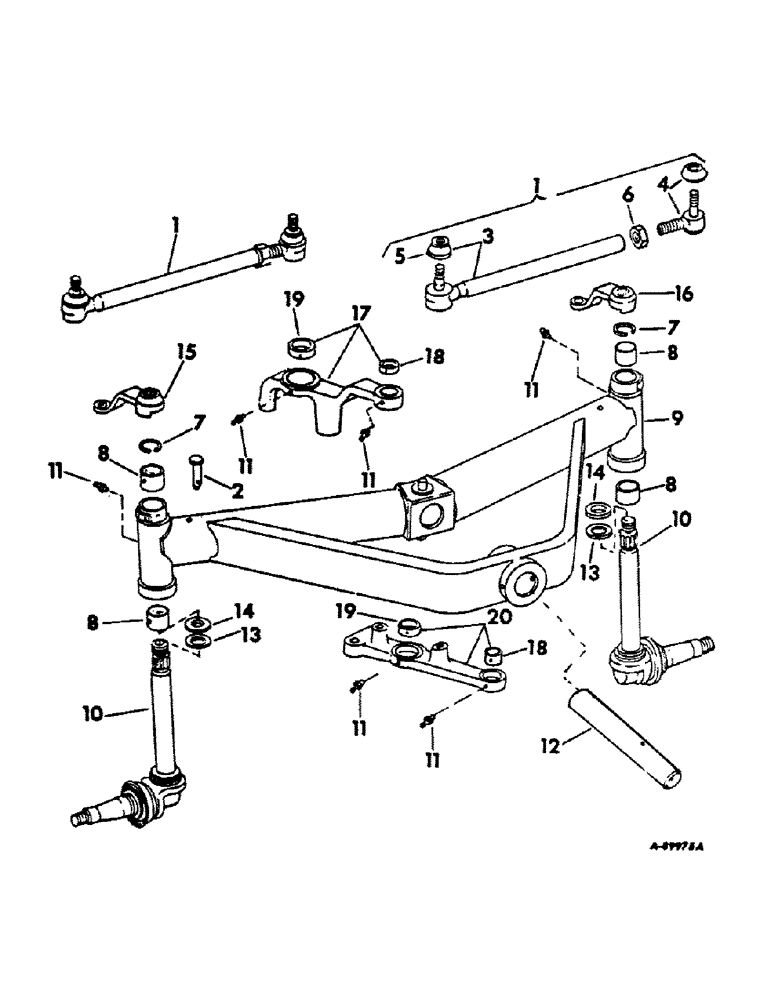 Схема запчастей Case IH 2656 - (J-25) - STEERING MECHANISM, HEAVY DUTY FIXED TREAD FRONT AXLE, INTERNATIONAL TRACTORS EXCEPT ROW CROP Steering Mechanism