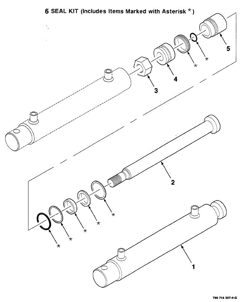 Схема запчастей Case IH RS561A - (9-018) - HYDRAULIC CYLINDER ASSEMBLY,  PICKUP LIFT, 700716327 COMPLETE Decals & Attachments