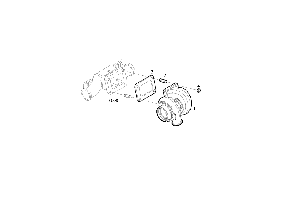 Схема запчастей Case IH F3AE0684K E904 - (2400.316) - TURBOCHARGER 