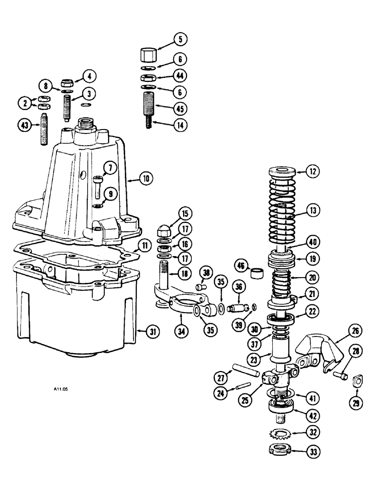 Схема запчастей Case IH 2140 - (3-10) - GOVERNOR (03) - FUEL SYSTEM