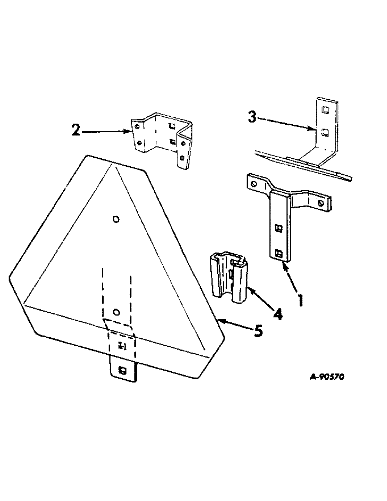 Схема запчастей Case IH 2706 - (N-19) - PARTS ACCESSORIES AND ATTACHMENTS, SLOW MOVING VEHICLE REFLECTOR, MOUNTING BRACKET Accessories & Attachments