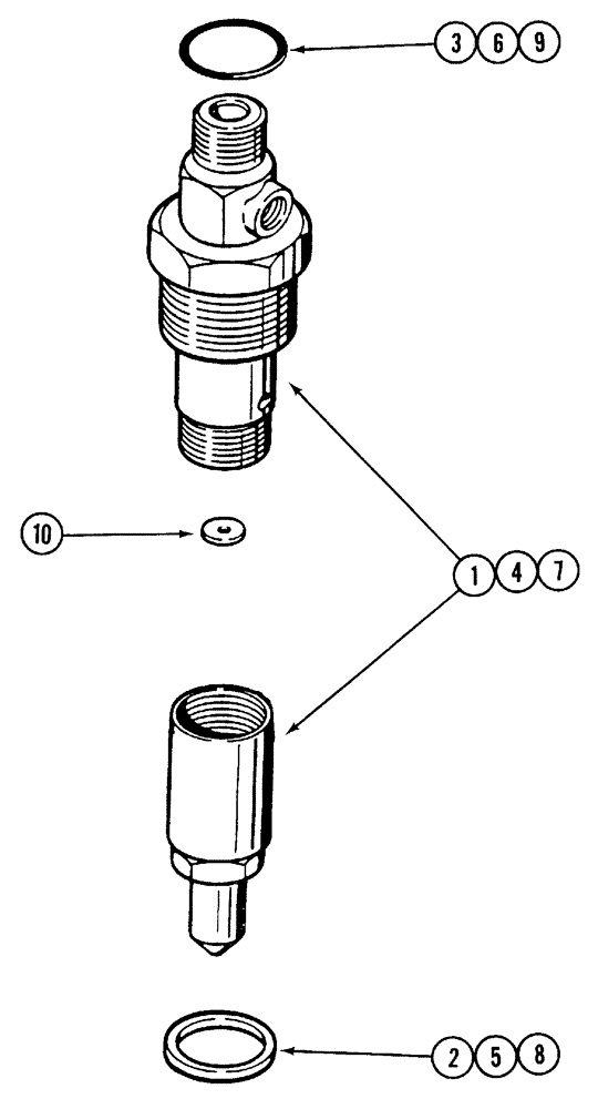 Схема запчастей Case IH 5230 - (3-022) - FUEL INJECTION NOZZLE, 7 MM TIP (03) - FUEL SYSTEM