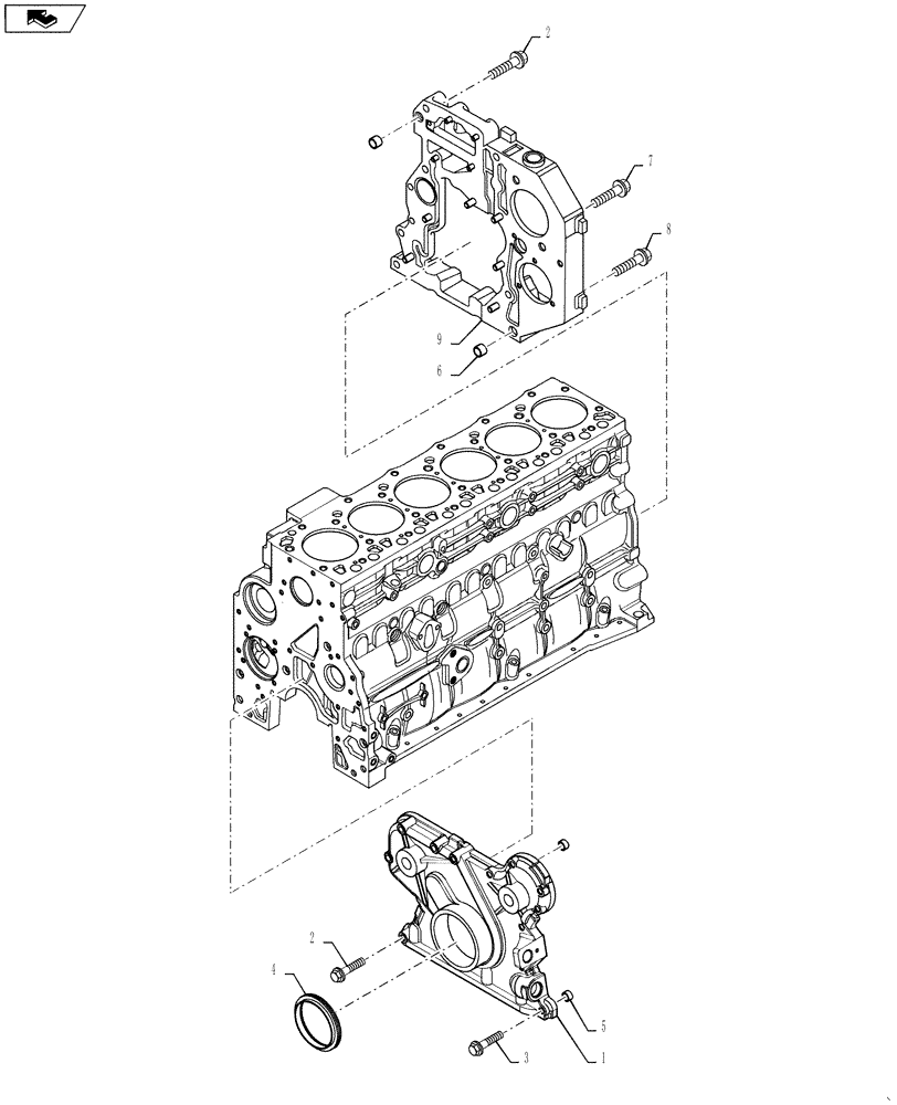 Схема запчастей Case IH 3230 - (10.102.04) - GEAR COVER - FRONT & REAR (10) - ENGINE