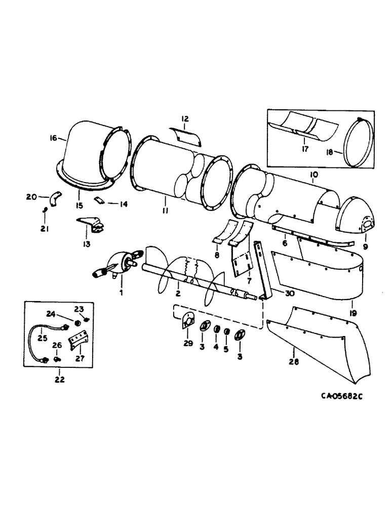 Схема запчастей Case IH 1420 - (26-06) - GRAIN TANK, GRAIN TANK UNLOADER UPPER Grain Tank