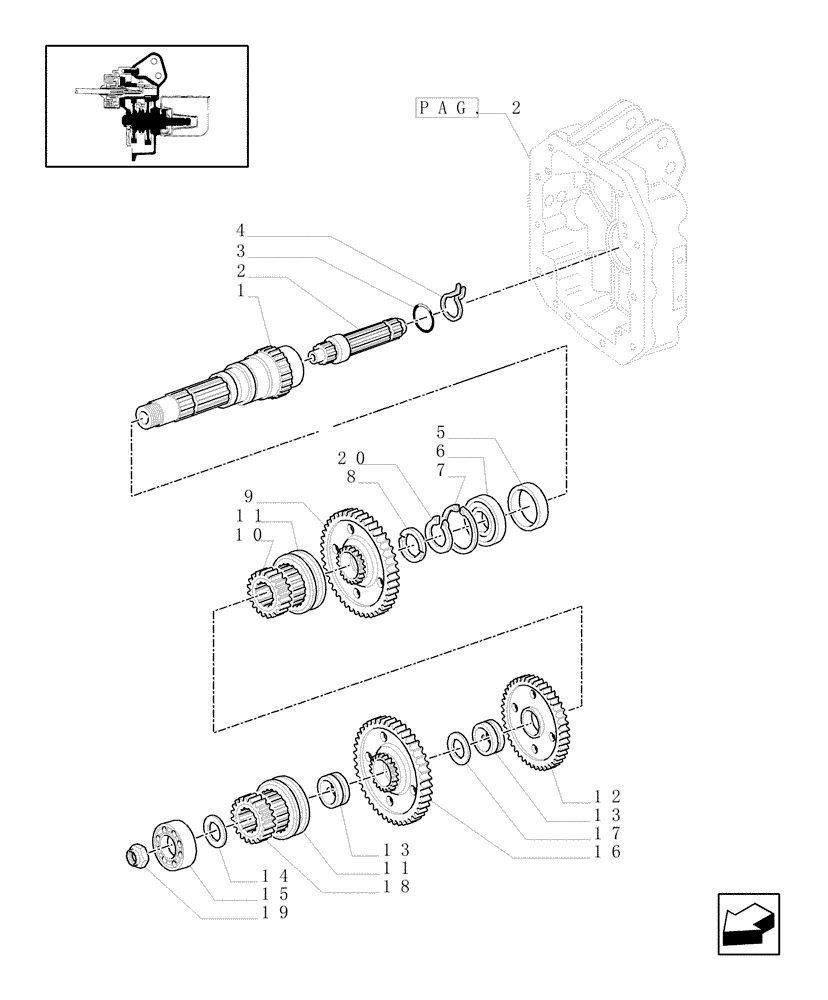 Схема запчастей Case IH MXM130 - (1.80.1[01]) - POWER TAKE-OFF 540/750/1000 RPM (07) - HYDRAULIC SYSTEM