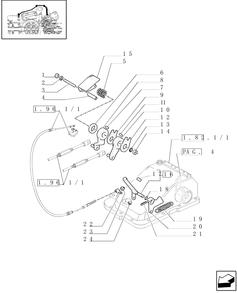 Схема запчастей Case IH MXM130 - (1.82.5[01]) - MECHANICAL GEAR BOX 20X16 (40 KM/H) /MECHANICALLY CONTROLLED HYDRAULIC LIFT (OPEN CENTRE) (07) - HYDRAULIC SYSTEM