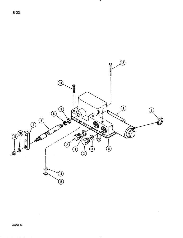 Схема запчастей Case IH 1620 - (6-22) - HYDROSTATIC PUMP, CONTROL VALVE (03) - POWER TRAIN