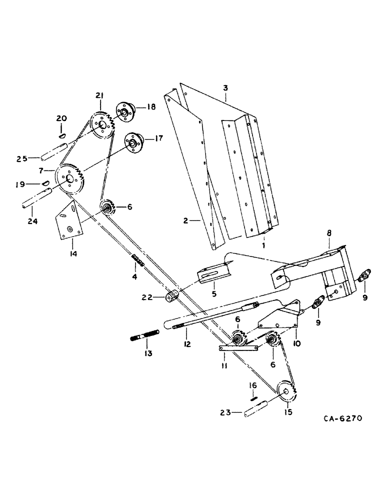 Схема запчастей Case IH 1482 - (25-11) - GRAIN AND TAILINGS ELEVATORS, ELEVATOR DRIVE, GRAIN Elevators