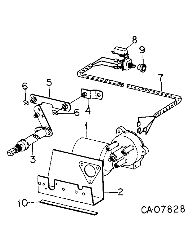 Схема запчастей Case IH 3688 - (08-12) - ELECTRICAL, WINDSHIELD WIPER MOTOR AND CONNECTIONS, TRACTORS WITH DELUXE CONTROL CENTER (06) - ELECTRICAL