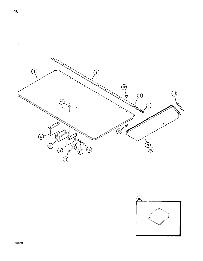 Схема запчастей Case IH 1640 - (16) - STEERING AXLE SHIELD, STATIONARY, EXTENDED LENGTH CLEANING SYSTEM (74) - CLEANING