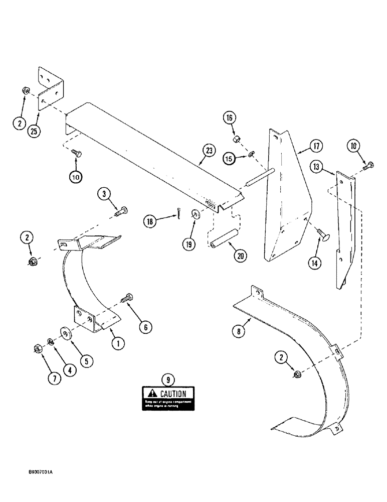 Схема запчастей Case IH 1644 - (9A-12) - SEPARATOR, DRIVE SHIELDS (13) - FEEDER