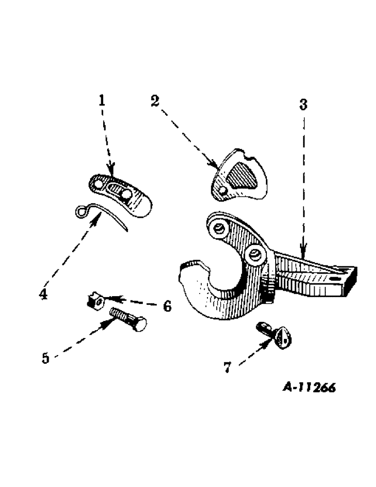 Схема запчастей Case IH FARMALL H - (217) - ATTACHMENTS, DRAWBAR PINTLE HOOK, SPECIAL, FARMALL "H" ONLY Attachments