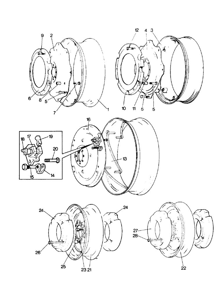 Схема запчастей Case IH 995 - (L03-1) - CHASSIS, WHEELS AND BALLAST WHEELS (12) - CHASSIS