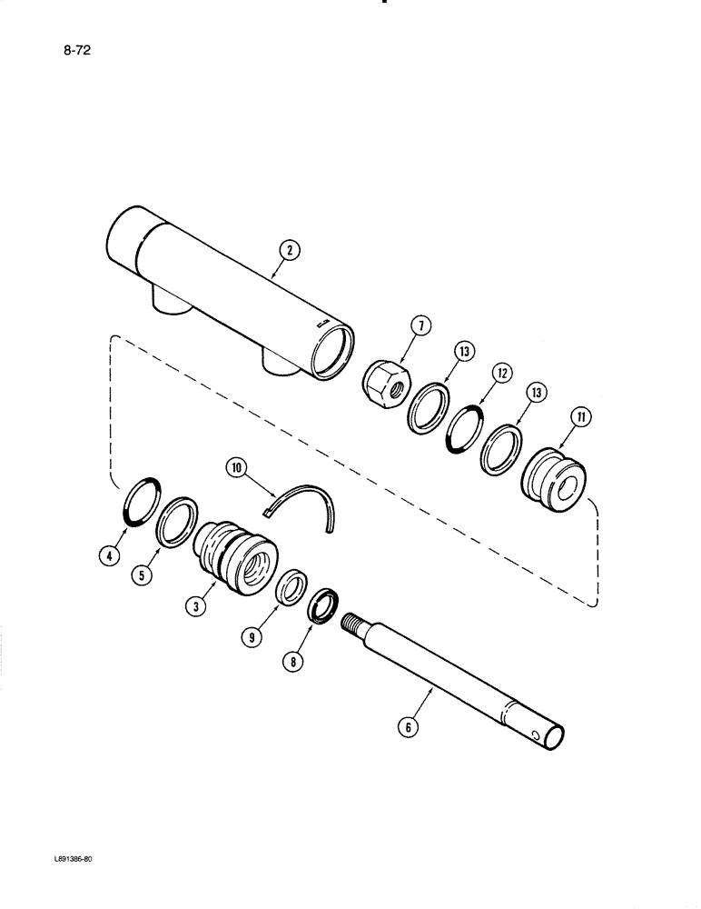 Схема запчастей Case IH 1670 - (8-72) - FEEDER CLUTCH CYLINDER (07) - HYDRAULICS