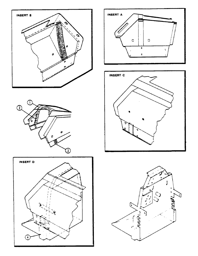 Схема запчастей Case IH 1175 - (203A) - SEALS, REAR HOOD AND FIREWALL (09) - CHASSIS