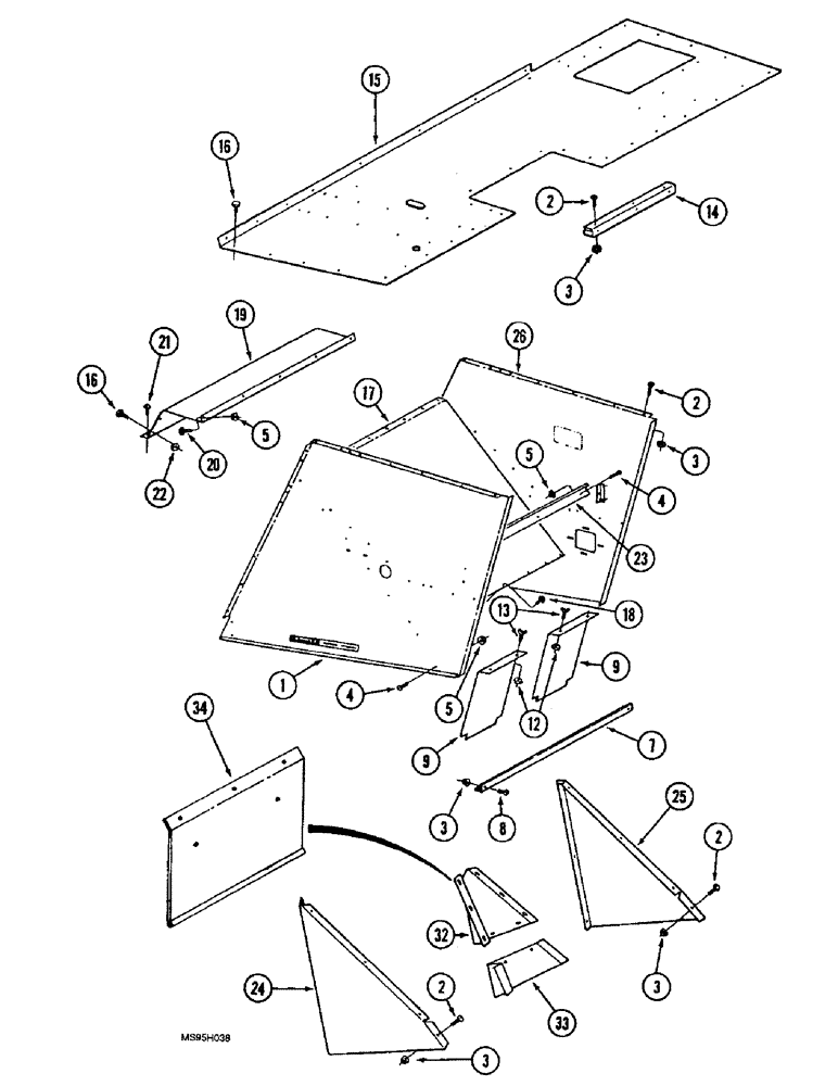 Схема запчастей Case IH 1666 - (9H-08) - SEPARATOR SIDES (12) - CHASSIS