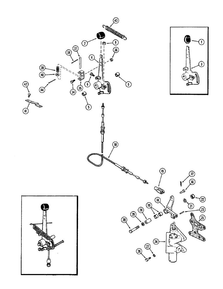 Схема запчастей Case IH 1370 - (262) - P.T.O. CONTROL LINKAGE (06) - POWER TRAIN