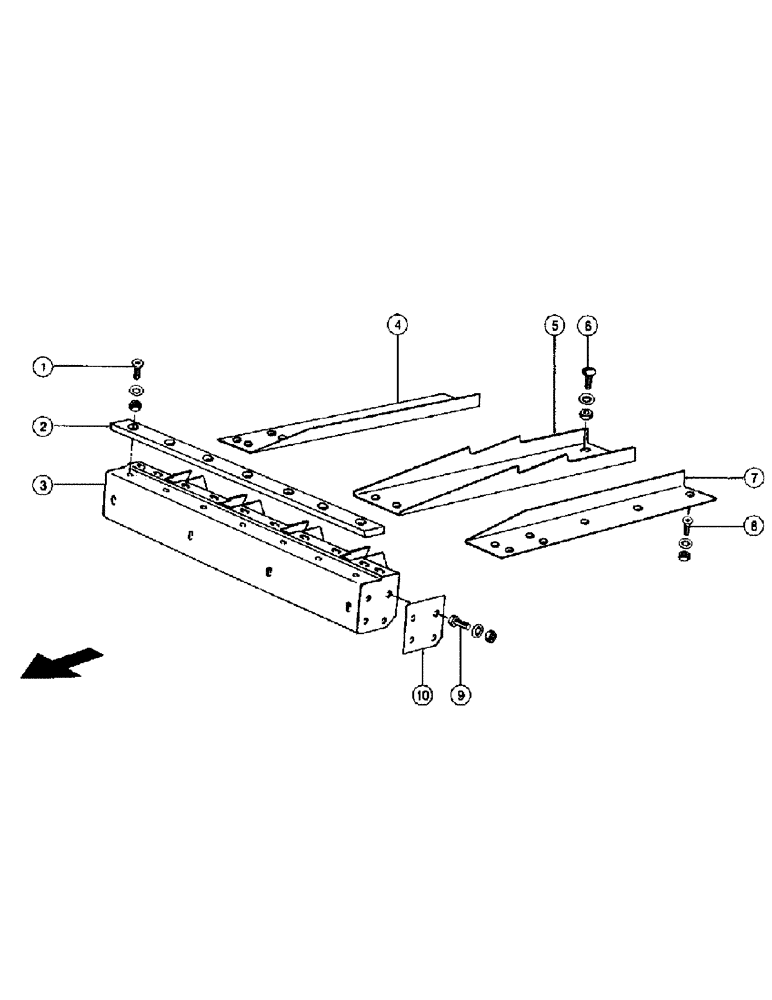 Схема запчастей Case IH 110 - (037) - BALE CHAMBER (12) - BALER HOUSING