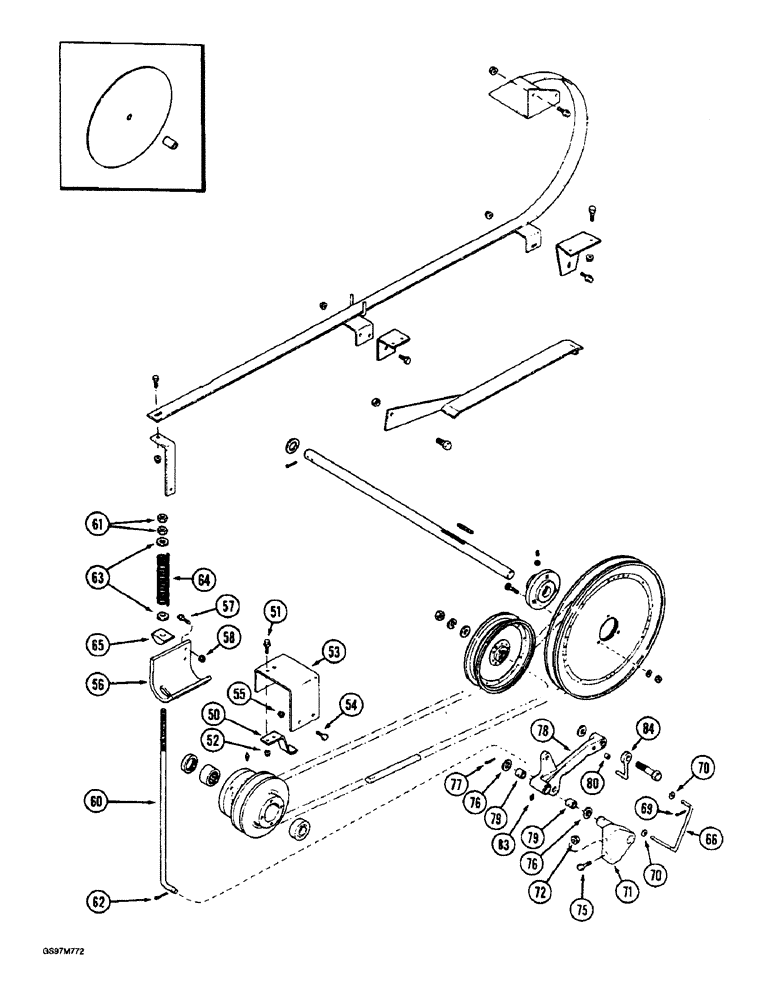 Схема запчастей Case IH 1660 - (9E-12) - GRAIN TANK UNLOADER, BELT DRIVE, PRIOR TO P.I.N. JJC0102897 (CONTD) (17) - GRAIN TANK & UNLOADER