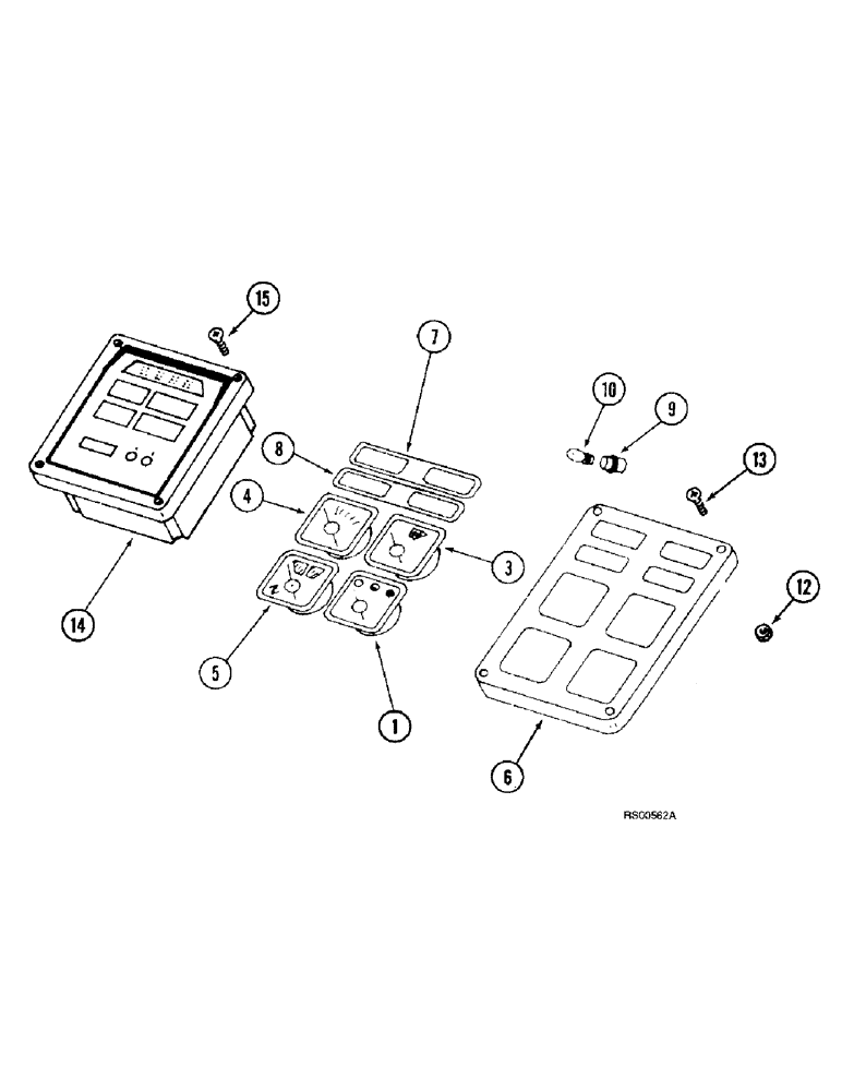 Схема запчастей Case IH 1680 - (4-52) - INSTRUMENT CLUSTER AND TACHOMETER (06) - ELECTRICAL